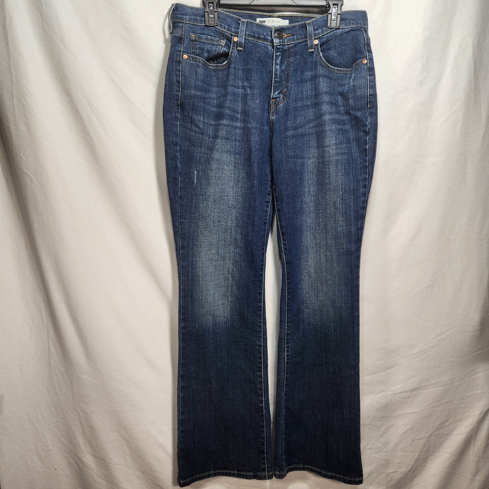 Levis 512 Jeans Womens 12M Blue Denim Cotton Blend Bootcut Back Flap Pocket